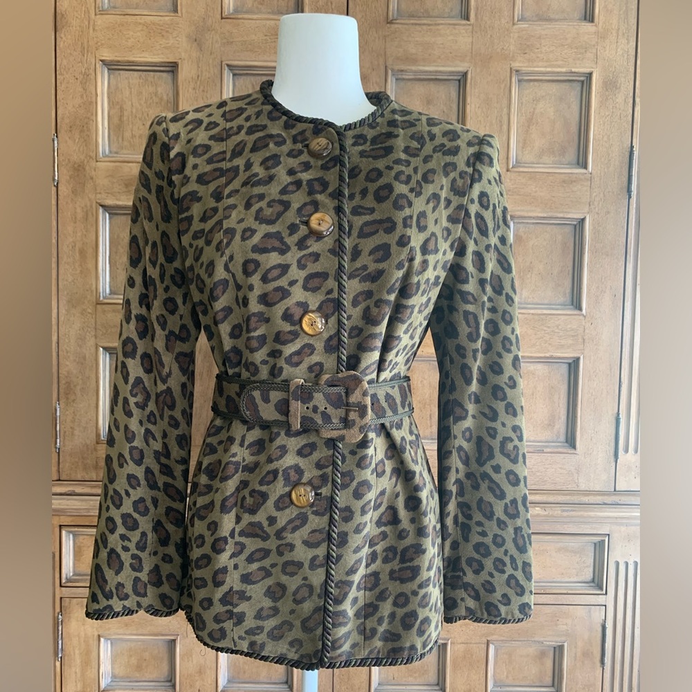Beautiful suede leather jacket with matching belt